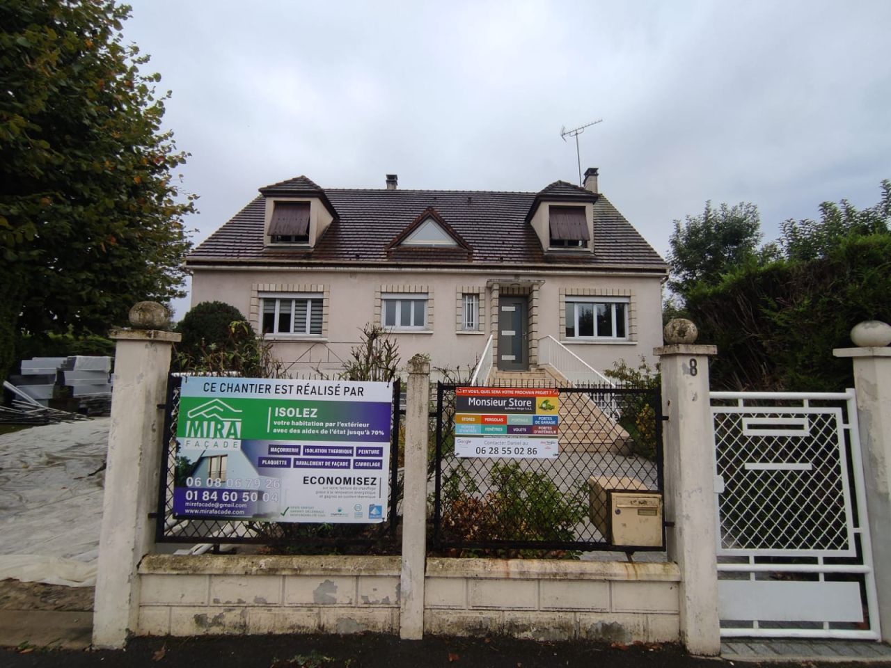 Façade avant travaux : ITE sur maison ancienne au Plessis-Trévise