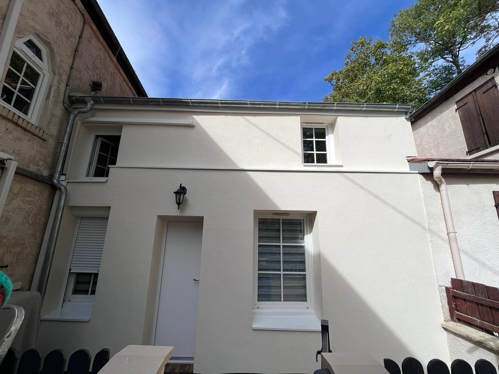 Face arrière avant travaux - maison rue Louis Bloquet, Méru - support hétérogène pierre et brique
