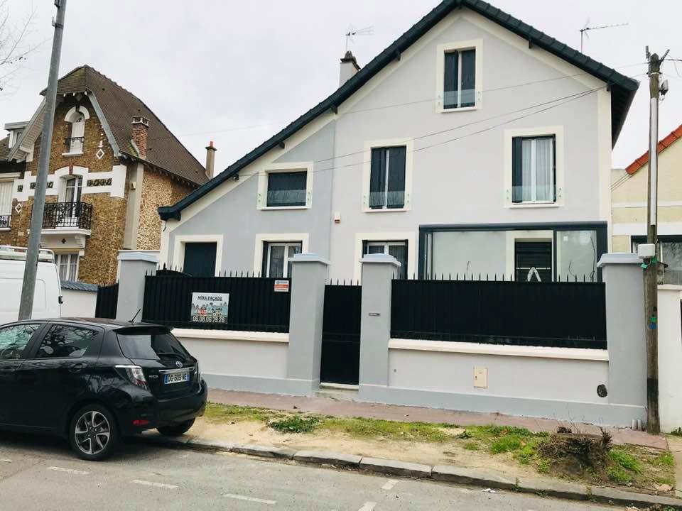 Ravalement façade côté rue Saint-Maur-des-Fossés - résultat final Mira Façade