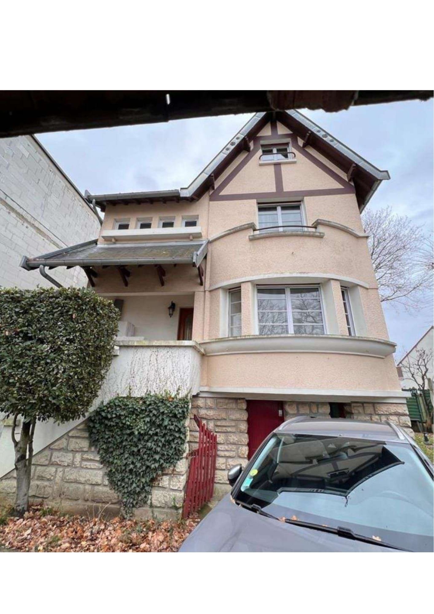Façade ancienne maison avant ravalement avenue Oudinot Joinville-le-Pont 94340